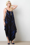 Streak Print Sleeveless Harem Jumpsuit