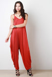 Draping Sides Harem Jumpsuit