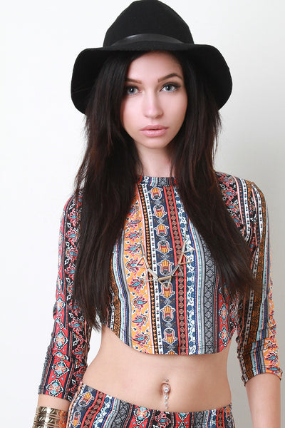 Hamsa Bohemian Crop Top