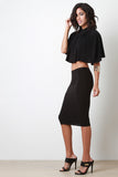 Stretchy Midi Pencil Skirt