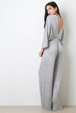 Jersey Knit Palazzo Jumpsuit