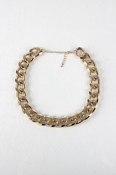 Flat Curb Link Chain Necklace