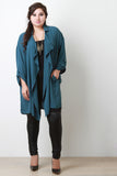 Longline Quarter Sleeve Chiffon Cardigan