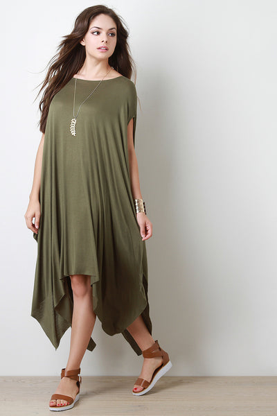 Oversize Poncho Handkerchief Dress