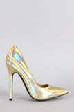 Hologram Pointy Toe Single Sole Stiletto Pump