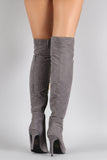 Suede Pointy Toe Stiletto Over-The-Knee Boots