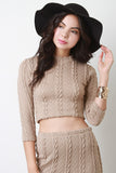 Long Sleeves Sweater Crop Top