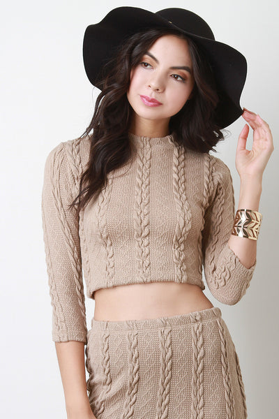 Long Sleeves Sweater Crop Top