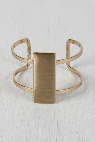 Brushed Bar Cuff Bracelet