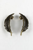 Drifting Feather Cuff Earrings