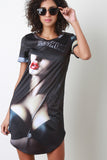 Old Skool Graphic Print Tee Dress