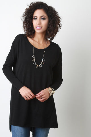 Boxy Side Slit Sweater