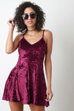 Sleeveless Velvet Skater Dress