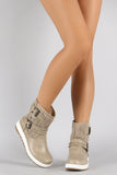 Qupid Sweater Shaft Snow Buckle Booties