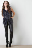 Long Hair Faux Fur Vest