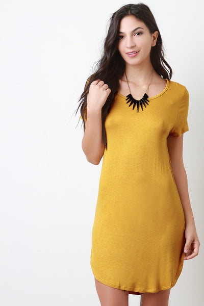 Back Cutout Tee Mini Dress