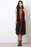 Sleeveless Longline Trench Coat