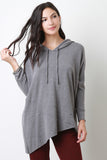 Asymmetrical Panel Hoodie Top