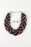 Woven Embroidery Tube Chain Necklace