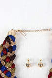 Woven Embroidery Tube Chain Necklace