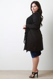 Chiffon Drape Longline Cardigan