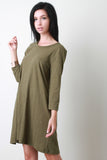 Distress Jersey Knit Tunic Dress