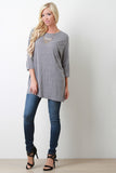 Lucky 7 Marled Knit Boxy Top