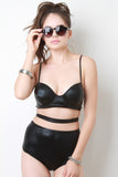 Vegan Leather Bralette Top