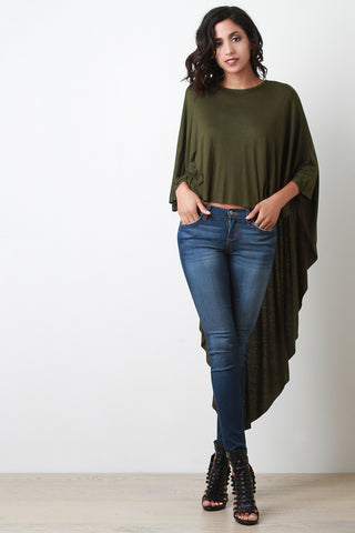 Dolman High-Low Cape Top