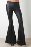 Vegan Leather Bell Bottom Pants