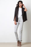 Double Texture Cape Blazer Jacket