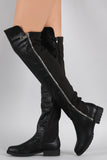 Bamboo Zipper Stretchy Over-The-Knee Riding Boots