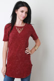 Mineral Wash Round Hem Tunic Top