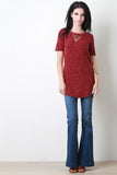 Mineral Wash Round Hem Tunic Top