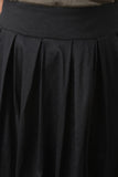 Pleated Taffeta High-Low Skirt