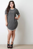 Distressed French Terry T-Shirt Dress