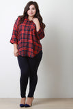 Quarter Sleeve Flannel Top